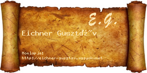 Eichner Gusztáv névjegykártya